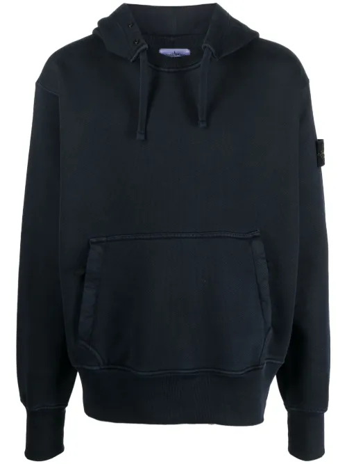 Hoodie en coton à patch Compass - Stone Island - Modalova