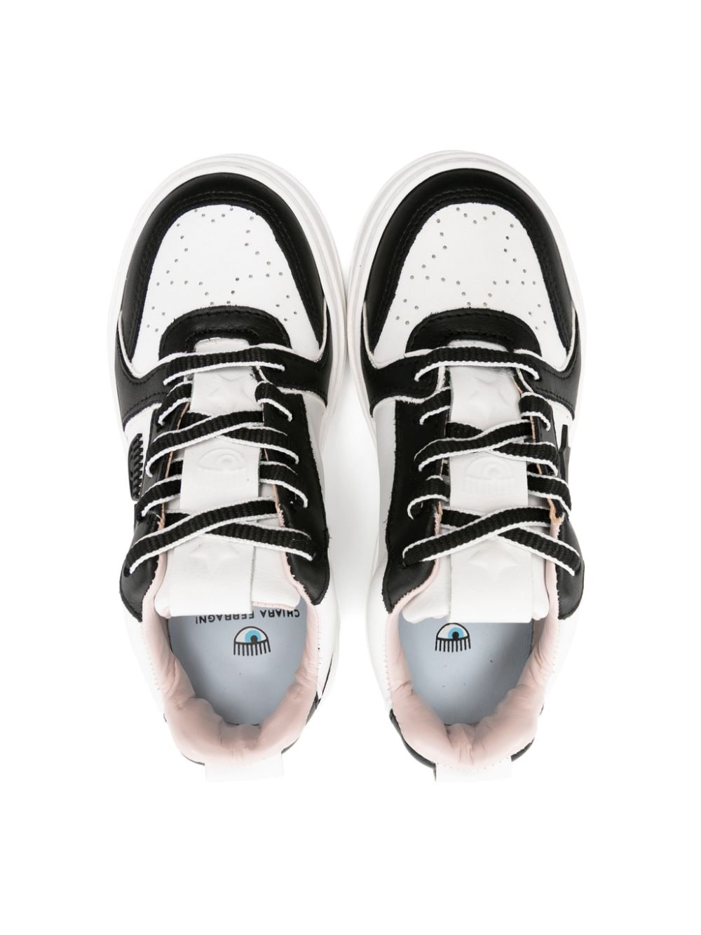 Chiara Ferragni Kids Sneakers met vlakken Wit