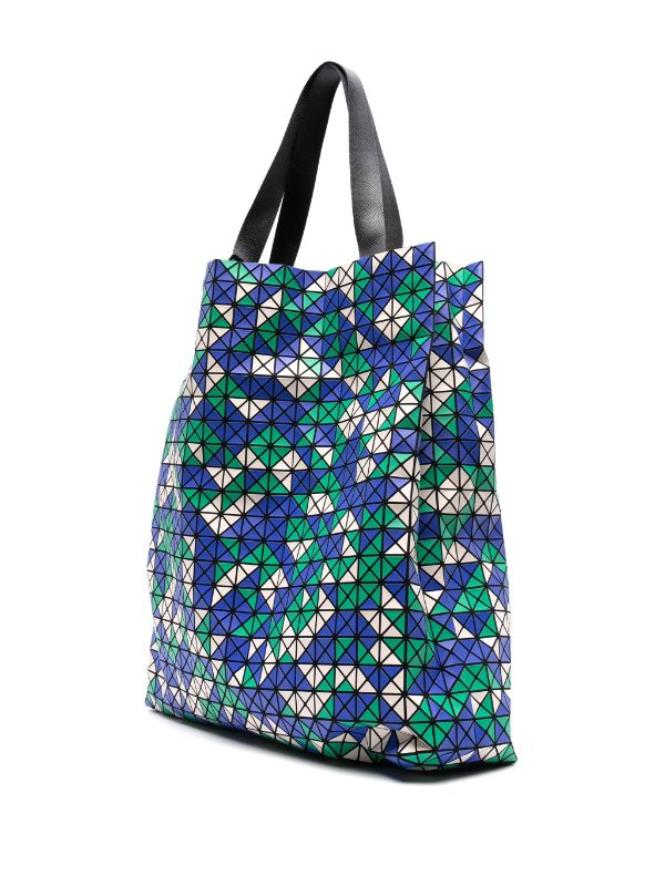 Geometric Pattern Tote Bag Set, Fashion Faux Leather Handbag