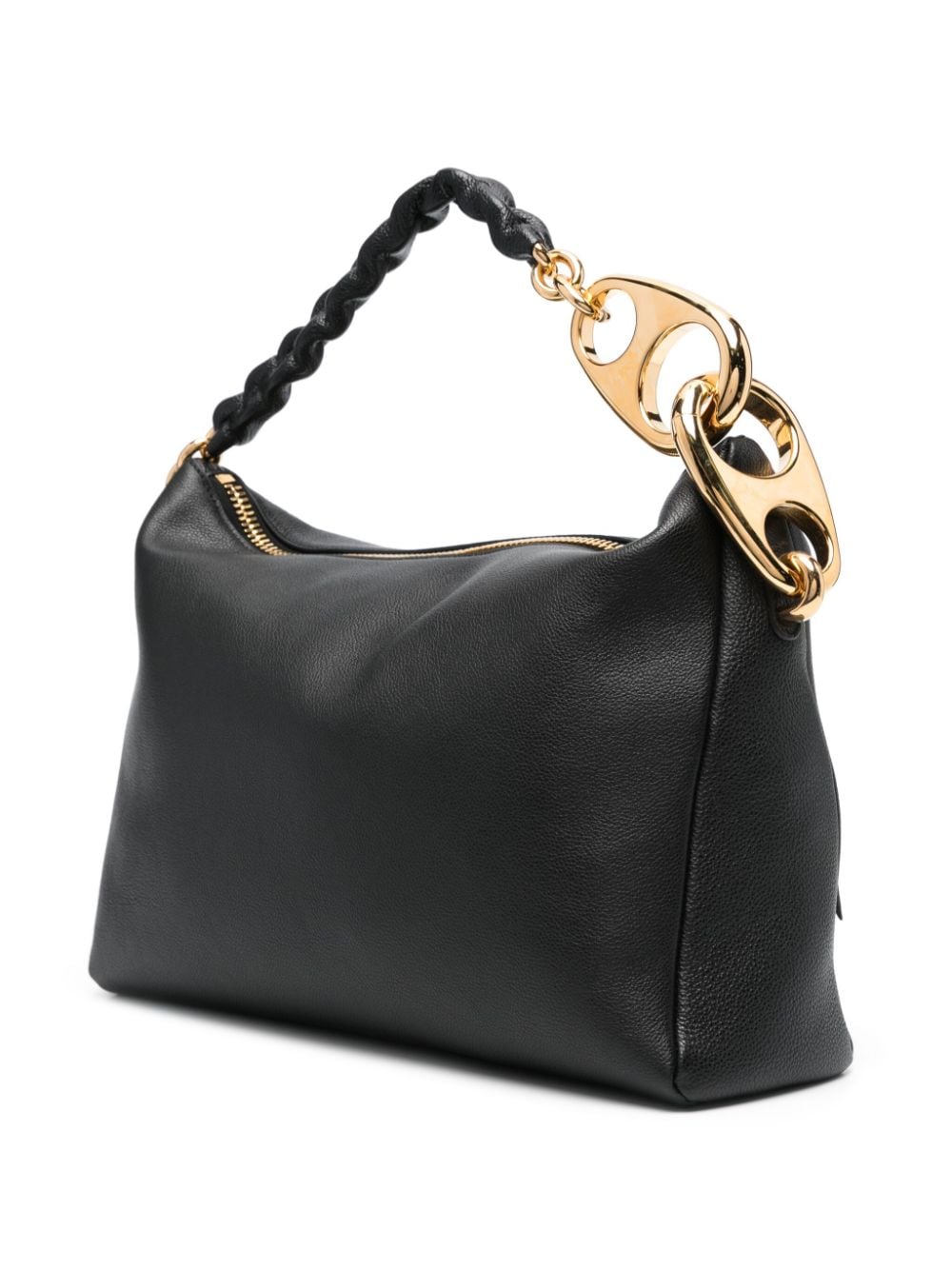 Shop Tom Ford Buckle-detail Calf Leather Tote Bag In Black