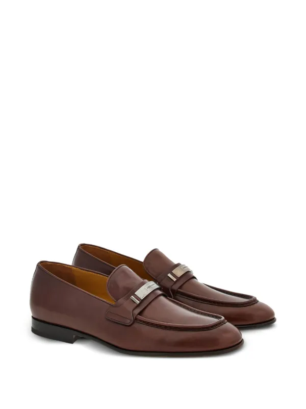 Ferragamo ダークブラウン ローファー Ferragamo レザーローファー | ブラウン | FARFETCH JP