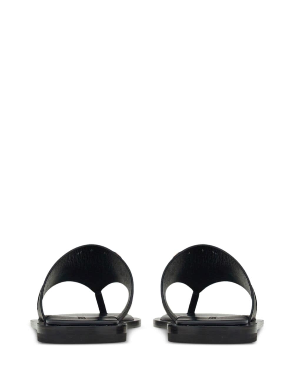 Shop Ferragamo Gancini-plaque Leather Sandals In Black