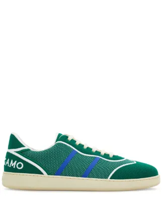 Ferragamo Logo Embroidered Panelled Sneakers Low top sneaker with signature - Men | Ferragamo main image 4