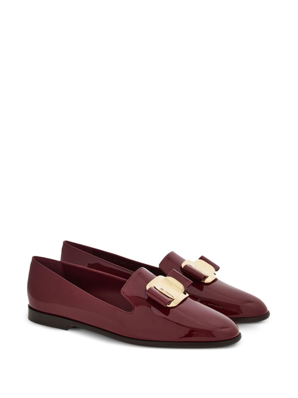 Shop Ferragamo New Vara Leather Loafers In Rot