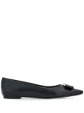 Ferragamo New Vara-bow lambskin ballerina shoes - Black