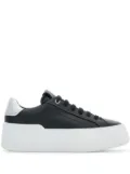 Ferragamo logo-patch leather sneakers - Black