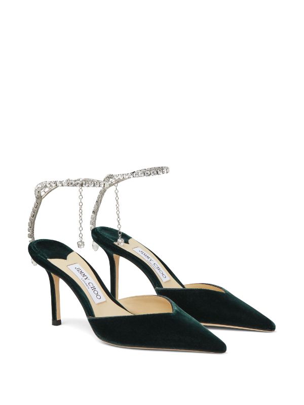 Jimmy Choo Saeda 100mm crystal-anklet Pumps - Farfetch