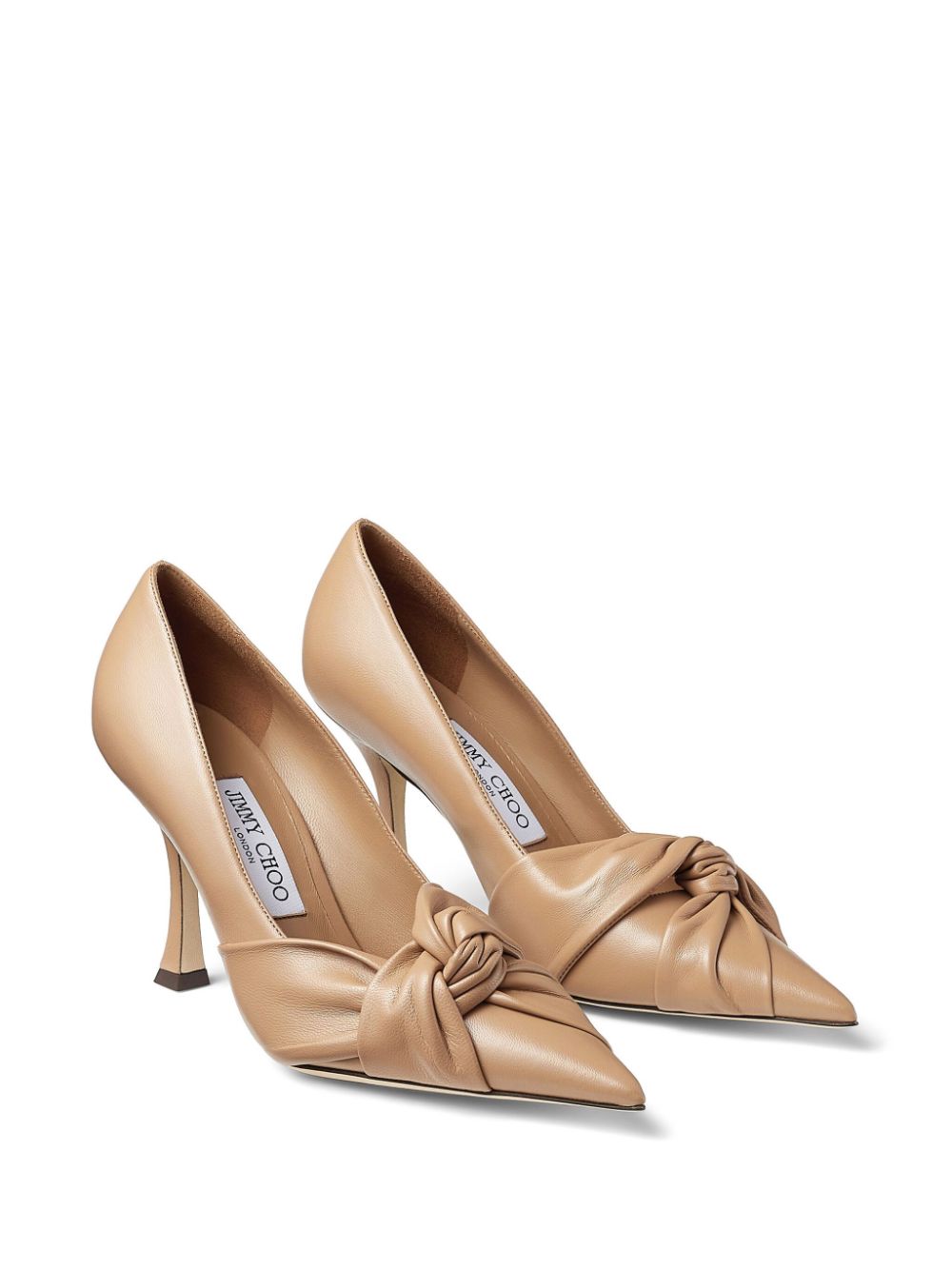 Jimmy Choo Hedera knot-detailing 90mm pumps - Beige