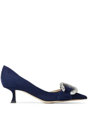 Navy blue cheap suede pumps