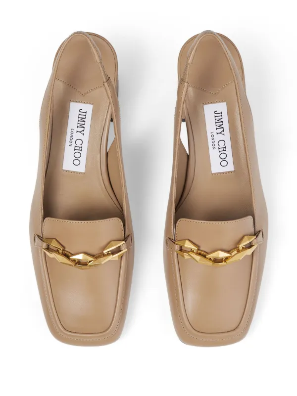 ■Jimmy Choo■Diamond Tilda 45 デニム スリングバックパンプス Diamond Tilda 45 denim slingback pumps in blue - Jimmy Choo
