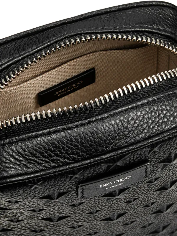 【JIMMY CHOO】メッセンジャーバッグ メンズ Jimmy Choo Kimi レザー メッセンジャーバッグ | ブラック | FARFETCH JP