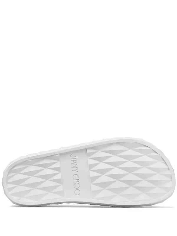 【送料&関税込】Jimmy Choo Diamond Slide Sandals Jimmy Choo Diamond Slides | White | FARFETCH