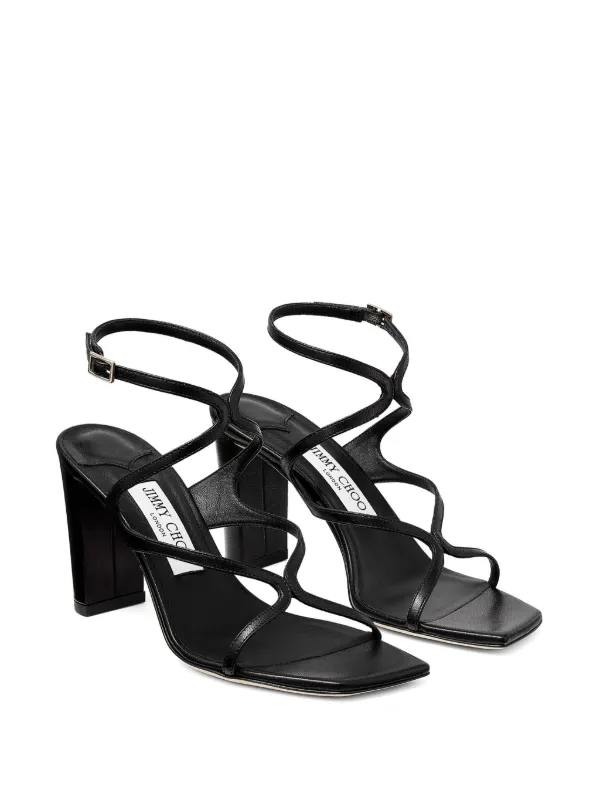 関税・送料込み『Jimmy Choo』Azie 85 レザーサンダル Jimmy Choo Azie 85mm レザーサンダル | ブラック | FARFETCH JP
