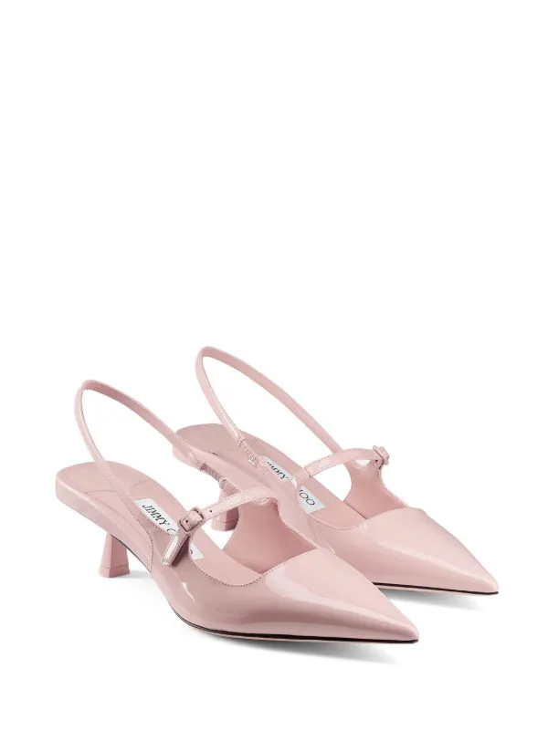 【Jimmy Choo】45mm Didi レザー スリングバック☆関税込 Jimmy Choo Didi 45mm スリングバック パンプス | ブラック