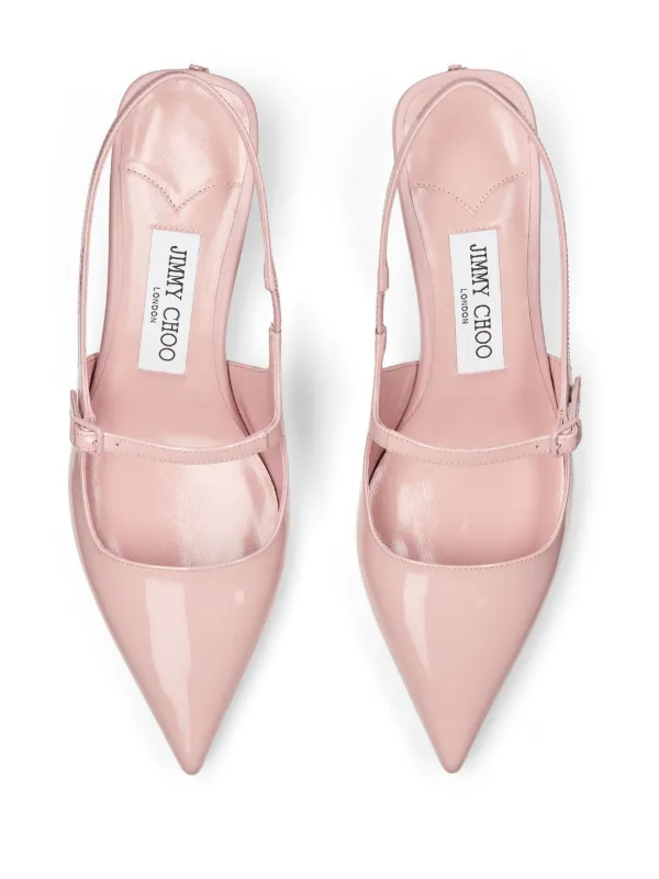 【Jimmy Choo】45mm Didi レザー スリングバック☆関税込 Jimmy Choo Didi 45mm スリングバック サンダル | ピンク