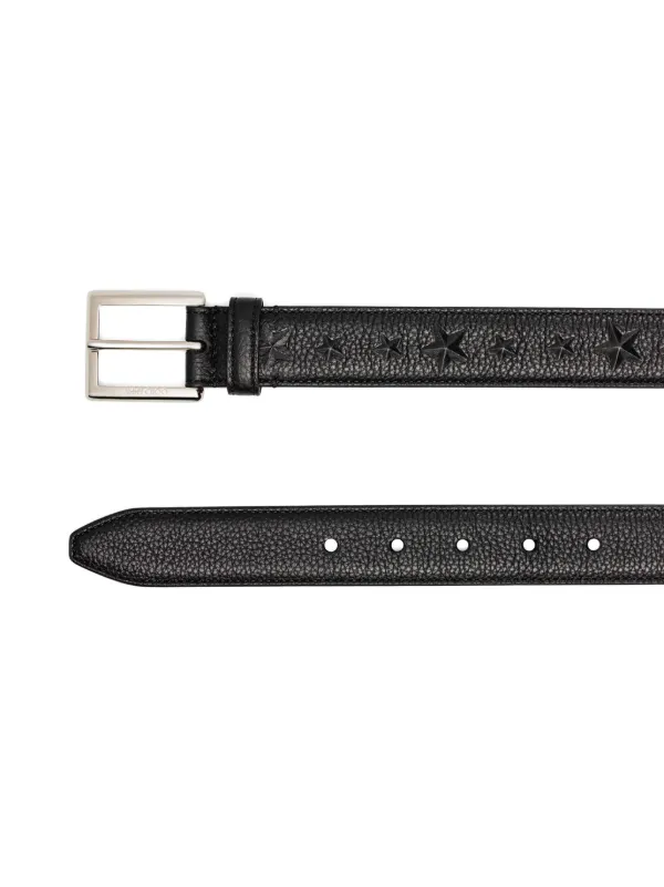 Jimmy Choo スターモチーフ レザーベルト | ブラック | FARFETCH JP
