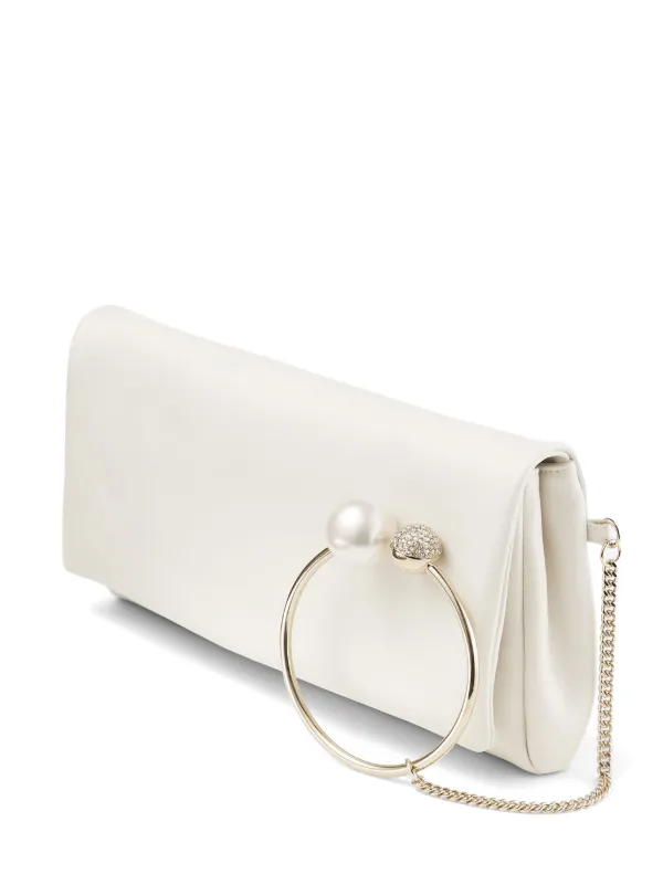 Jimmy Choo Xandra Clutch White FARFETCH EG