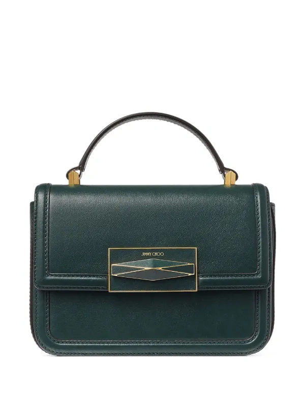 Jimmy Choo Diamond Leather top handle Bag Green FARFETCH CA