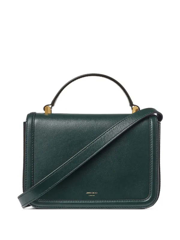 Jimmy Choo★TOP HANDLE BAGS DIAMOND TOPHANDLE | Black Box Calf Leather Top Handle Bag