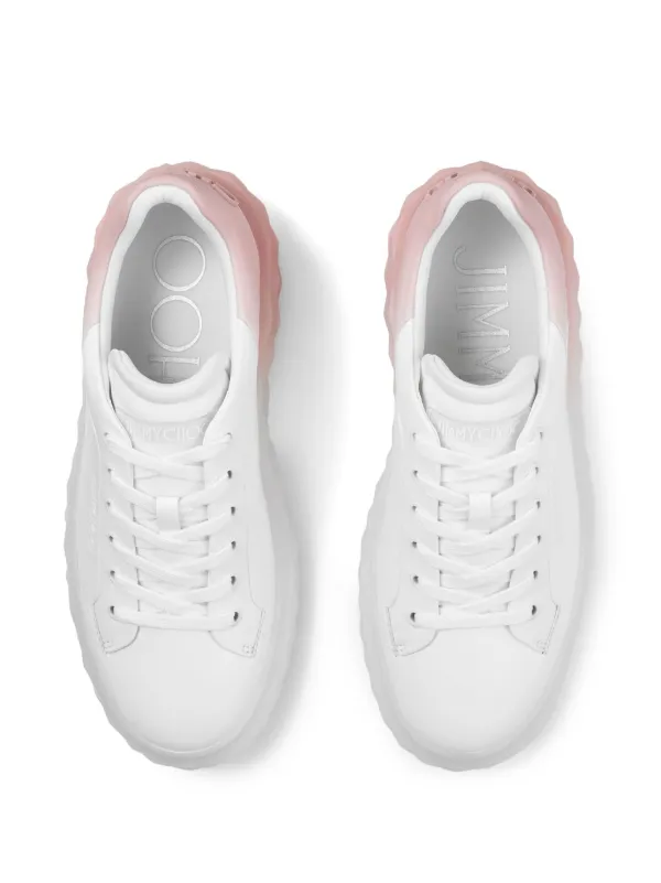 Jimmy Choo Diamond Maxi Leather Sneakers | White | FARFETCH