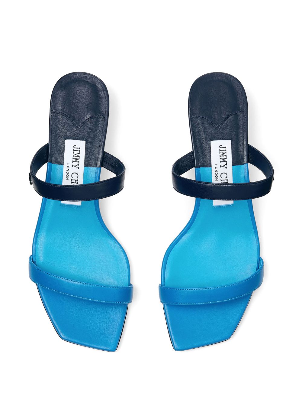 Shop Jimmy Choo Kyda 35mm Leather Mules In Blau