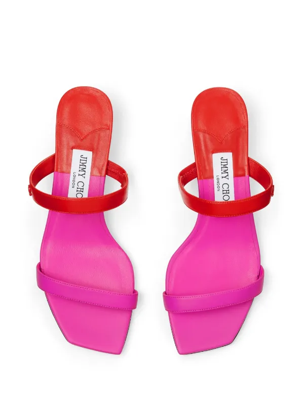 【Jimmy Choo】KYDA SANDAL 35MM◆KYDA35PHN Kyda 35 | Sky and Navy Nappa Leather Sandals | JIMMY CHOO