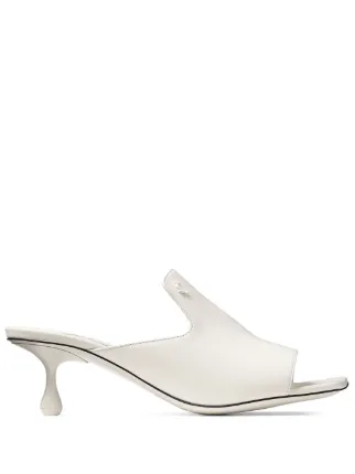 Jimmy choo white mules best sale