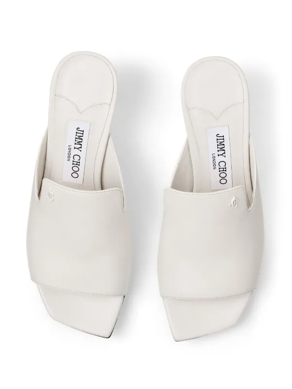 Jimmy choo white mules sale