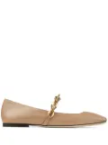 Jimmy Choo Diamond Tilda ballerina shoes - Neutrals