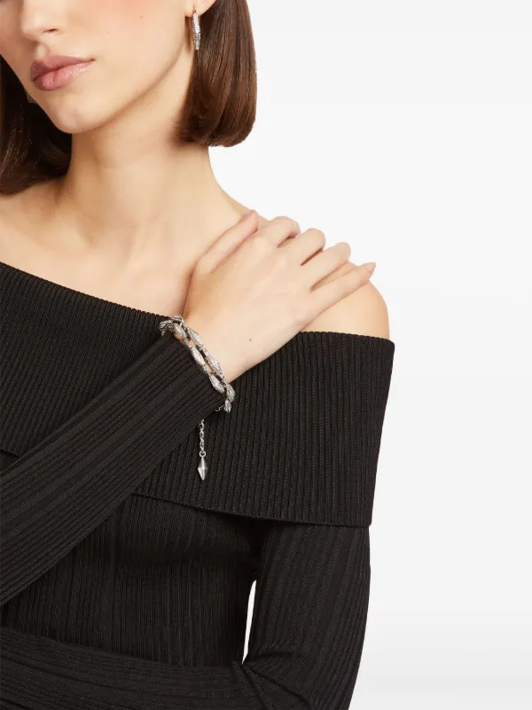 JIMMY CHOO Diamond Chain Bracelet チェーン・ブレスレット Diamond Chain Bracelet | Silver Finish Bracelet | JIMMY CHOO