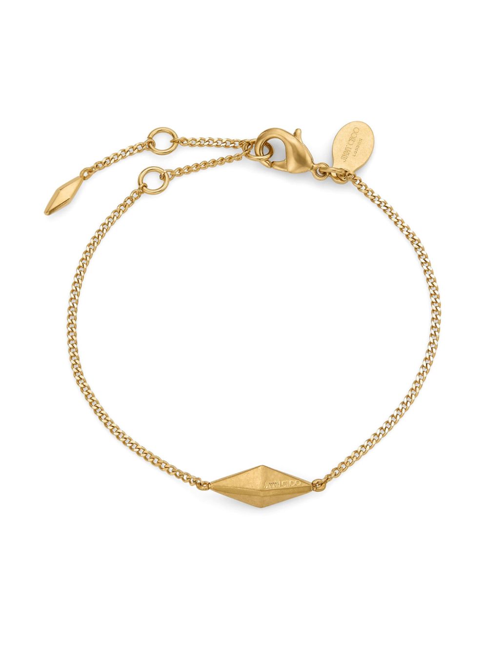 Shop Jimmy Choo Diamond Fine Chain Bracelet In Gold