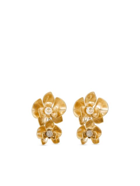 Jimmy Choo Petal logo-plaque earrings Women