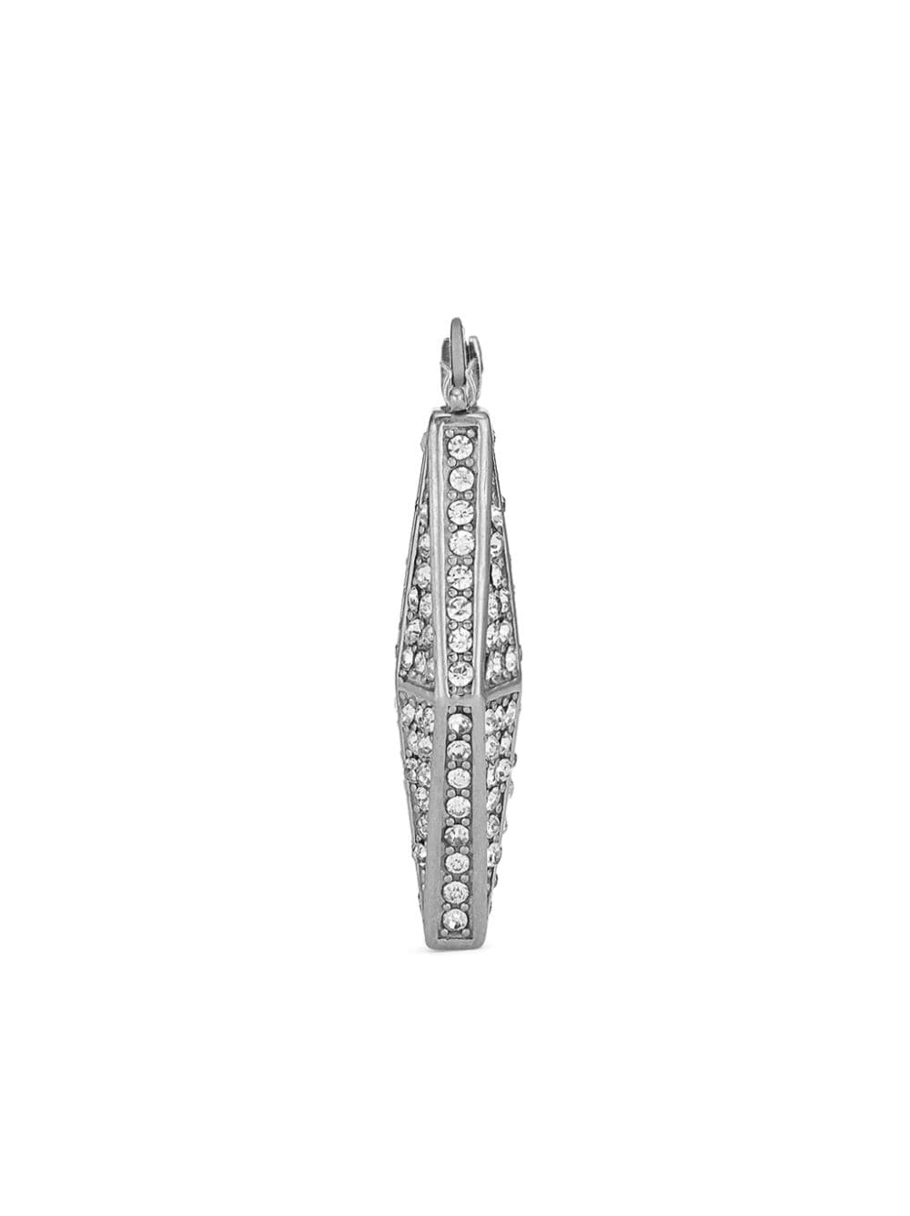 Shop Jimmy Choo Diamond Chain Crystal-embellished Earrings In Silver
