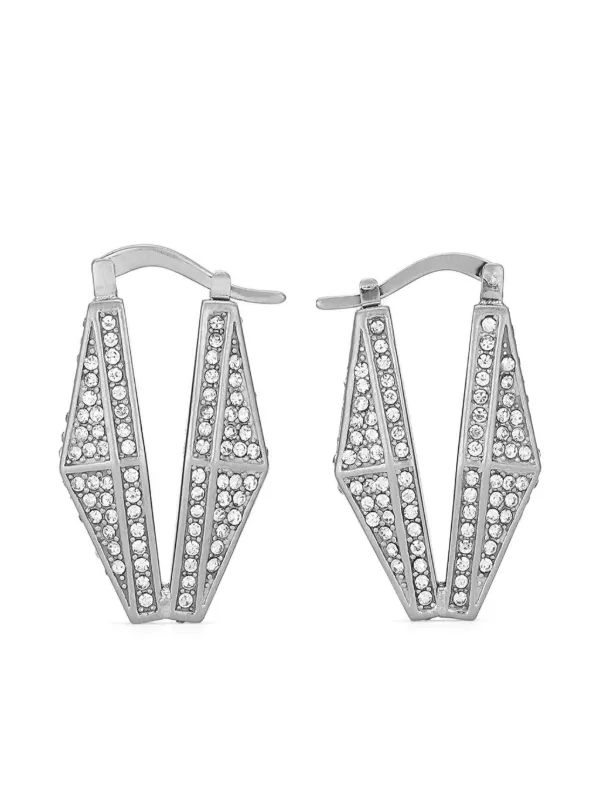 Jimmy Choo チェーン クリスタル ピアス | シルバートーン | FARFETCH JP
