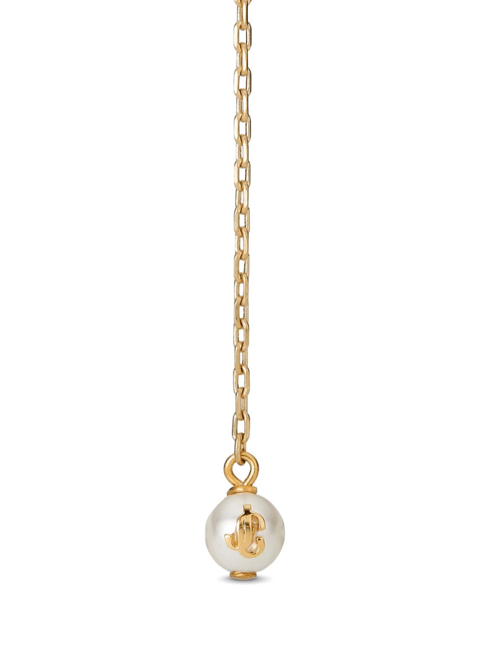 Shop Jimmy Choo Petal Crystal-embellished Earcuff In Gold