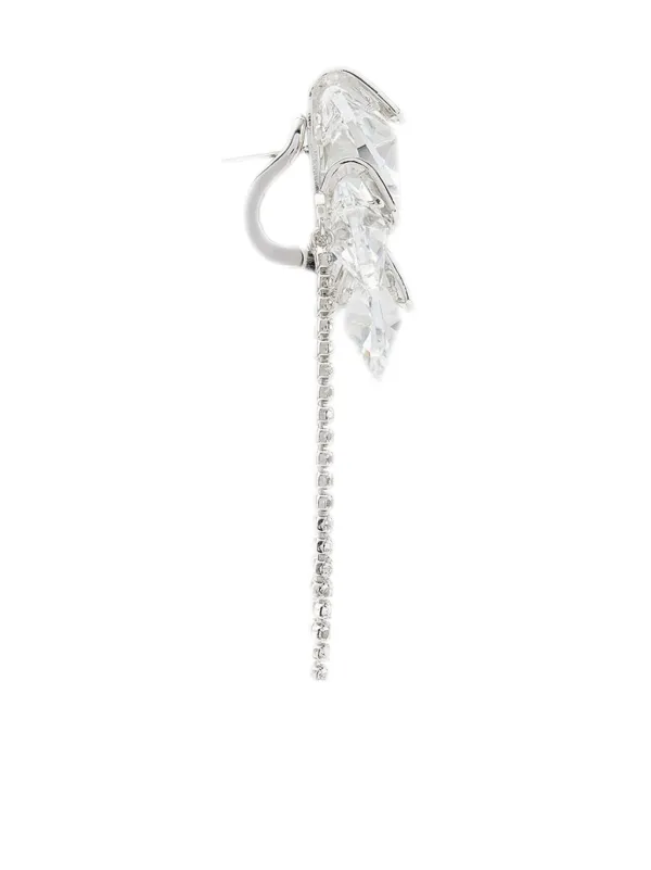 JIMMY CHOO Heart Drop Earring クリスタル付き Jimmy Choo Heart Crystal Drop Earrings | Silver | FARFETCH