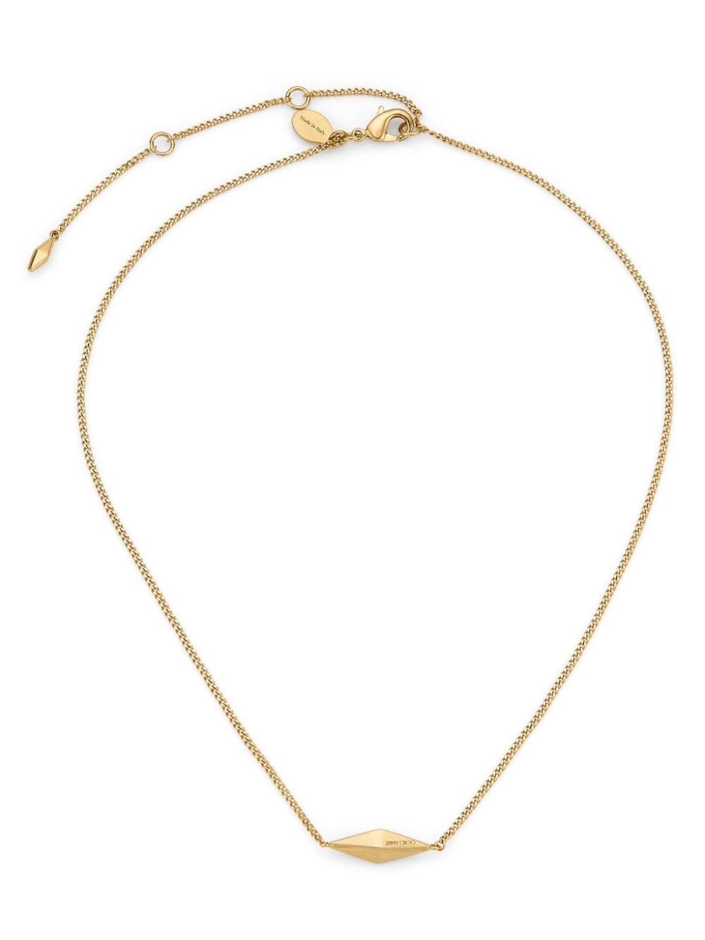 Shop Jimmy Choo Diamond Fine Chain Necklace In Gold