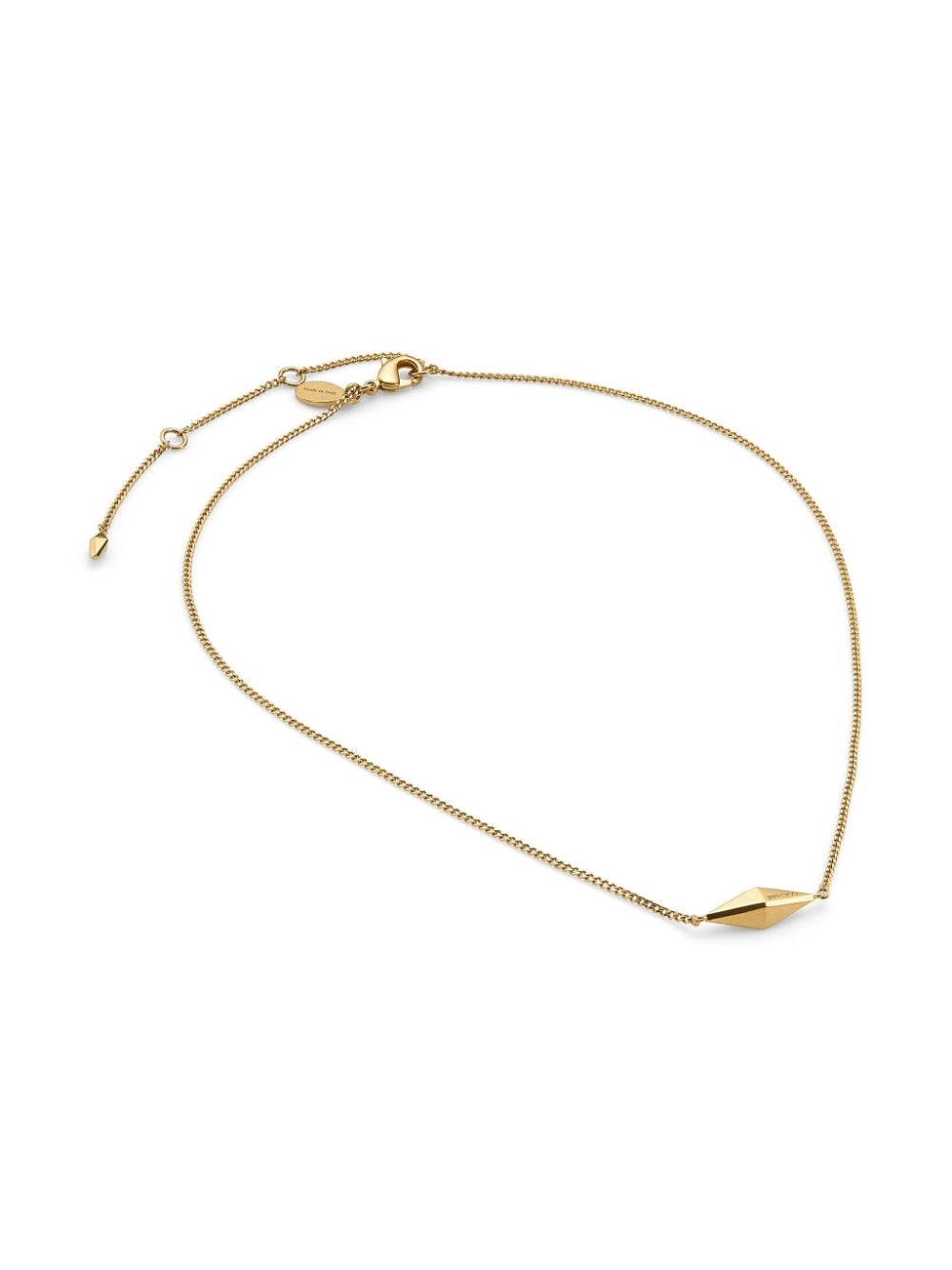 Shop Jimmy Choo Diamond Fine Chain Necklace In Gold