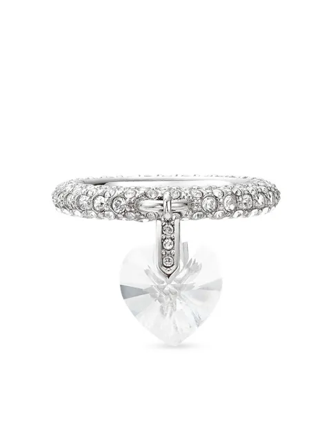 Jimmy Choo heart-charm crystal ring