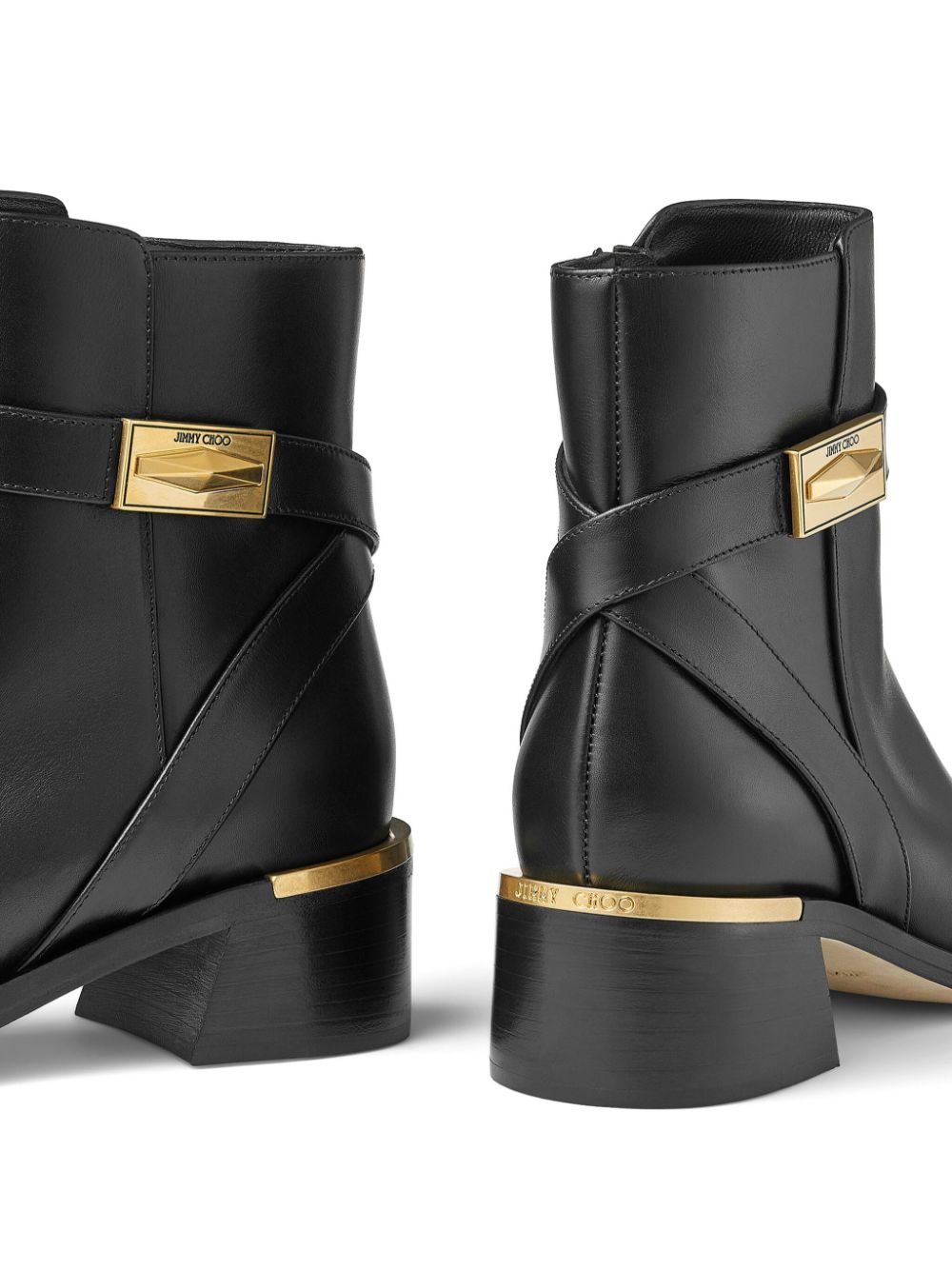 Shop Jimmy Choo Diantha 45mm Leather Ankle Boots In Black