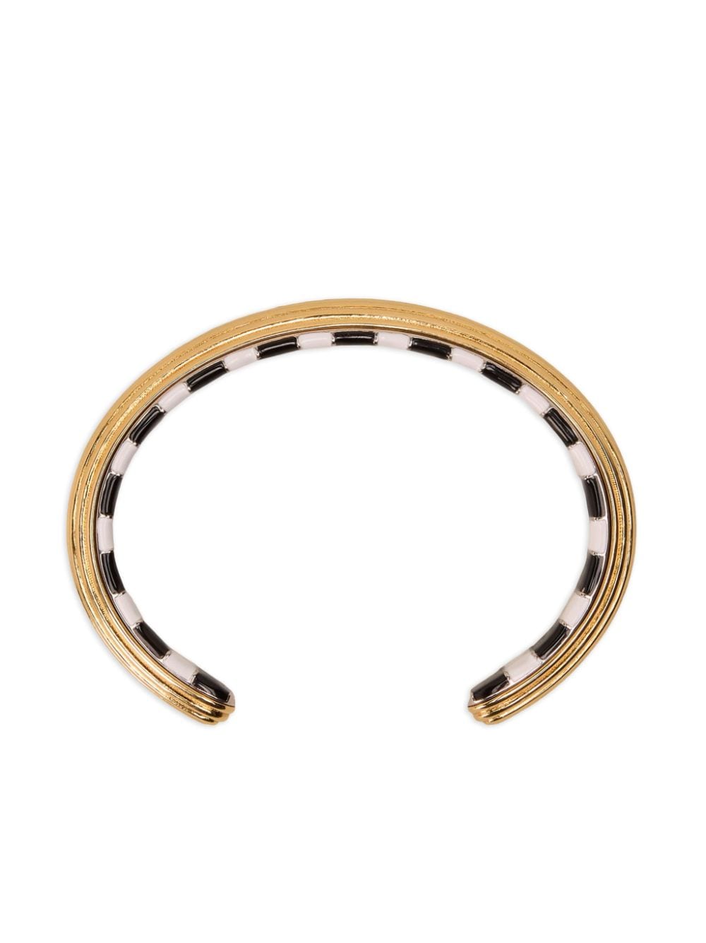 enamel-detail cuff bracelet