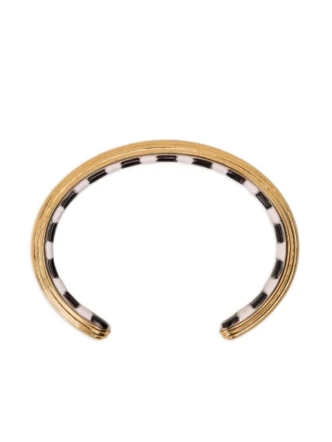 AMI Paris enamel-detail cuff bracelet