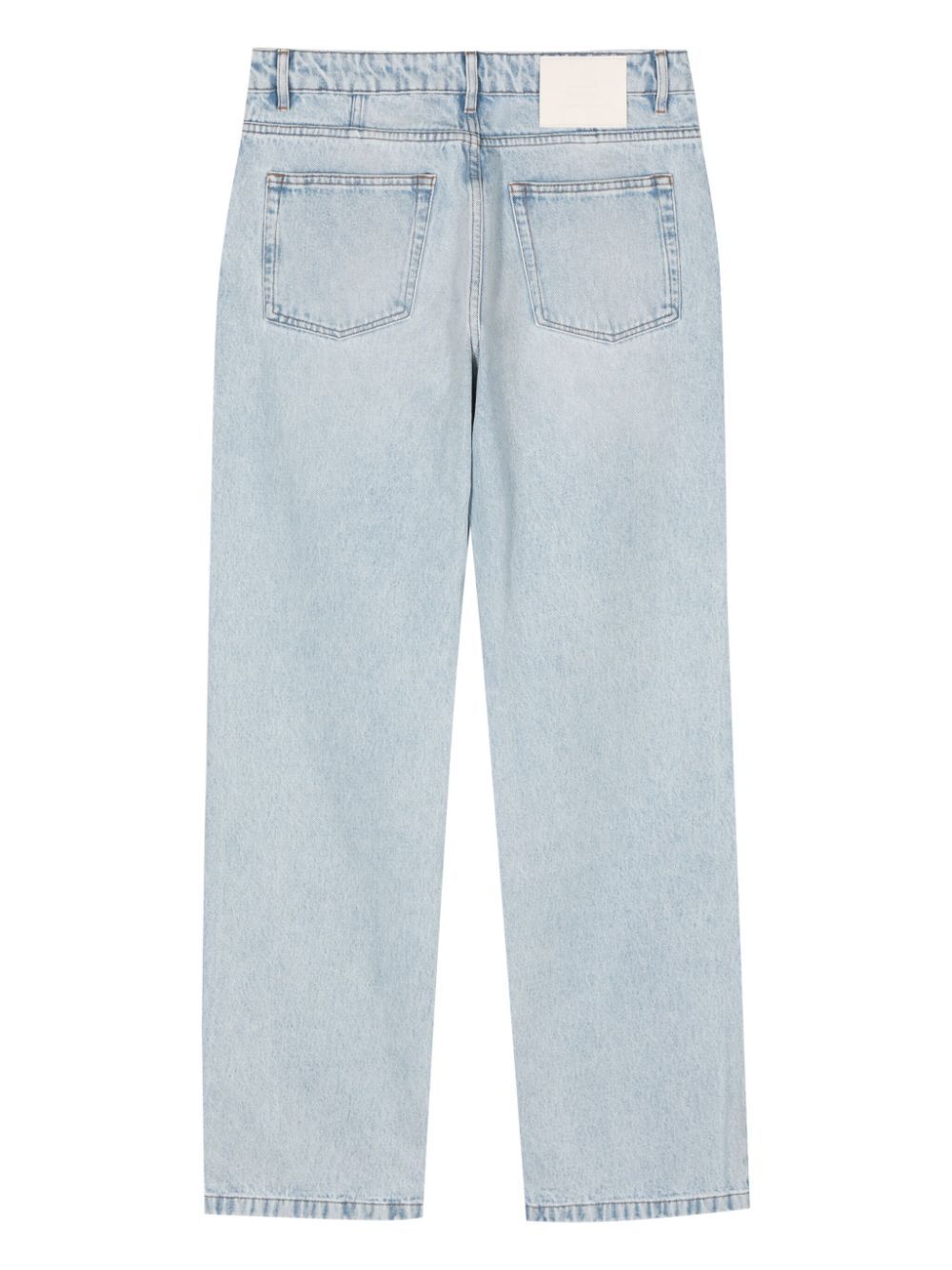 Shop Ami Alexandre Mattiussi Straight-leg Jeans In 448 Bleached Blue