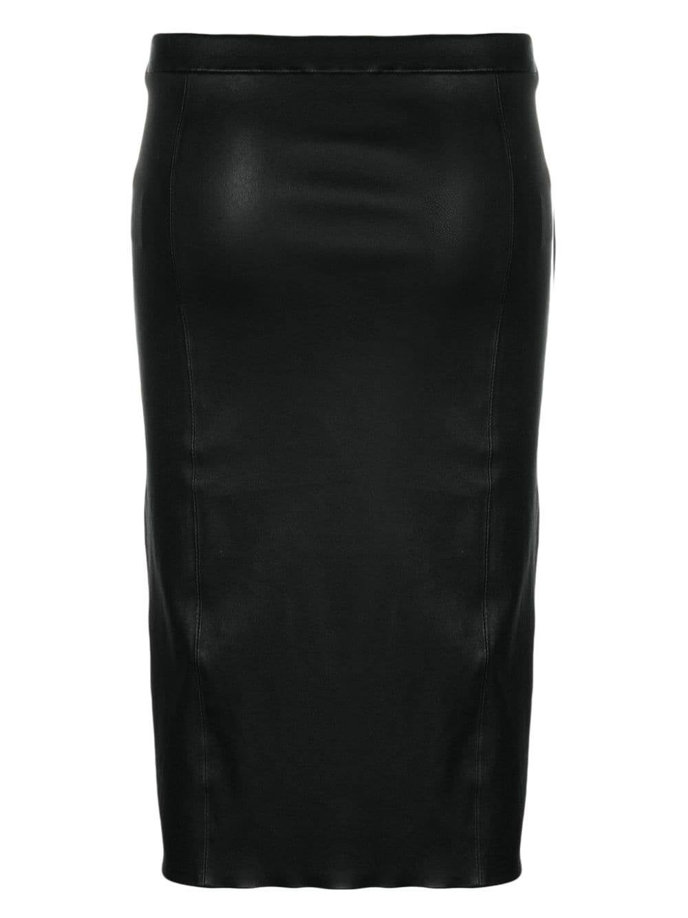 Shop Arma Desia Leather Midi Skirt In Black