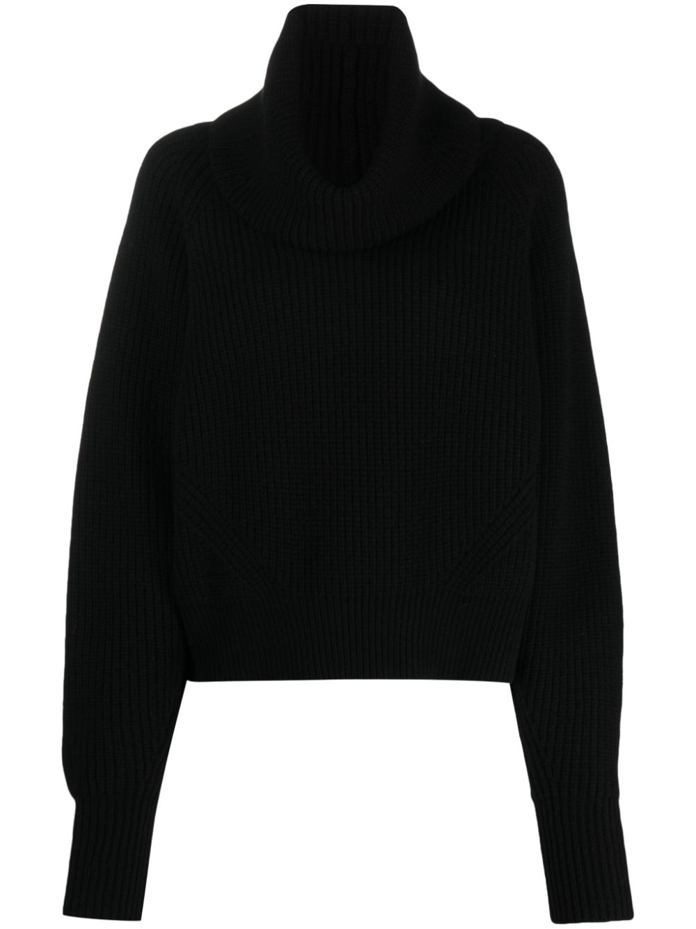 SA SU PHI roll-neck ribbed jumper – Black