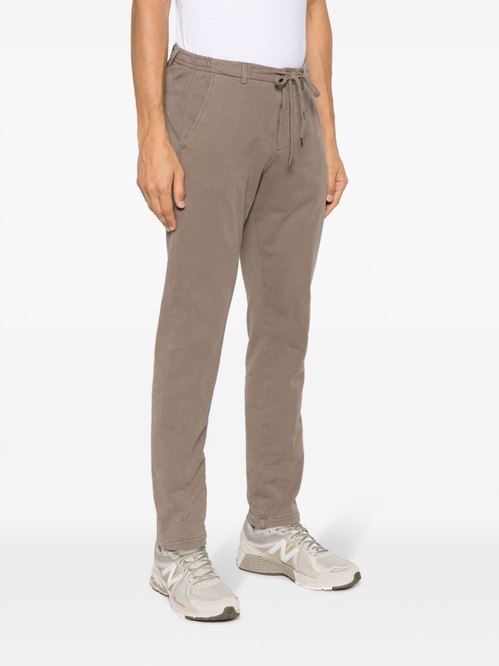 Shop Briglia 1949 Tapered-leg Mid-rise Chinos In Brown