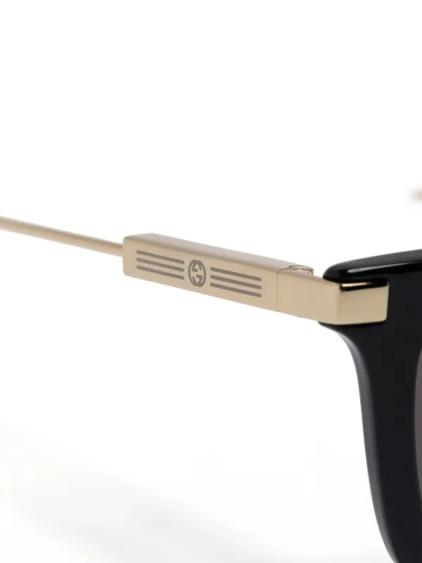 Gucci Eyewear Interlocking G logo-engraved rectangle-frame