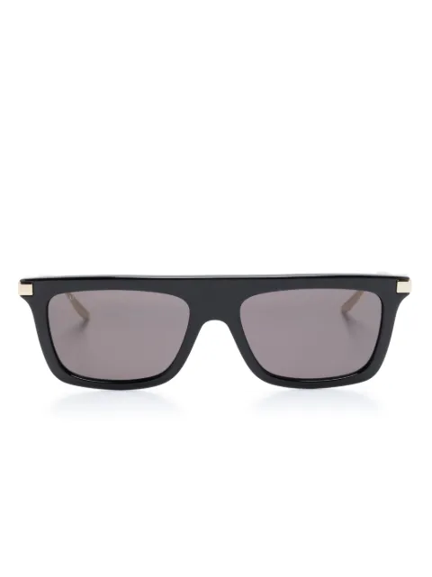 Gucci Eyewear lentes de sol con armazón rectangular y motivo Interlocking G