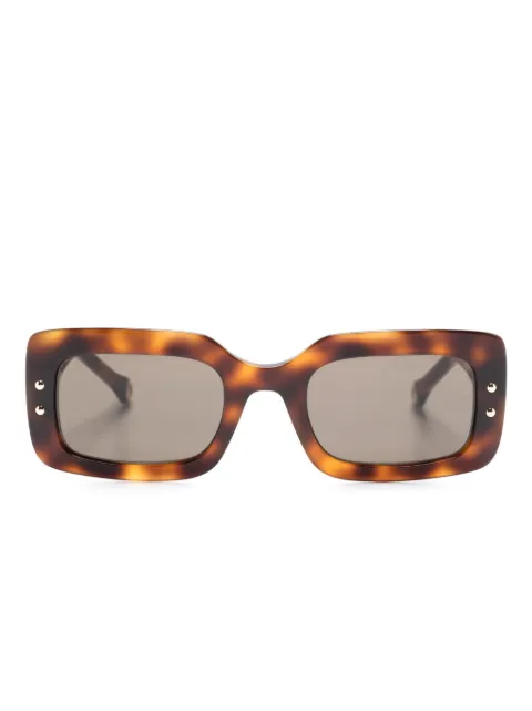 Carolina Herrera tortoiseshell rectangle-frame sunglasses