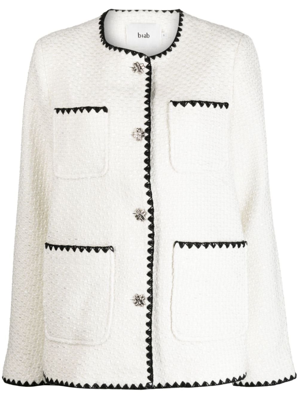 B+ab Four-pocket Tweed Jacket In Weiss